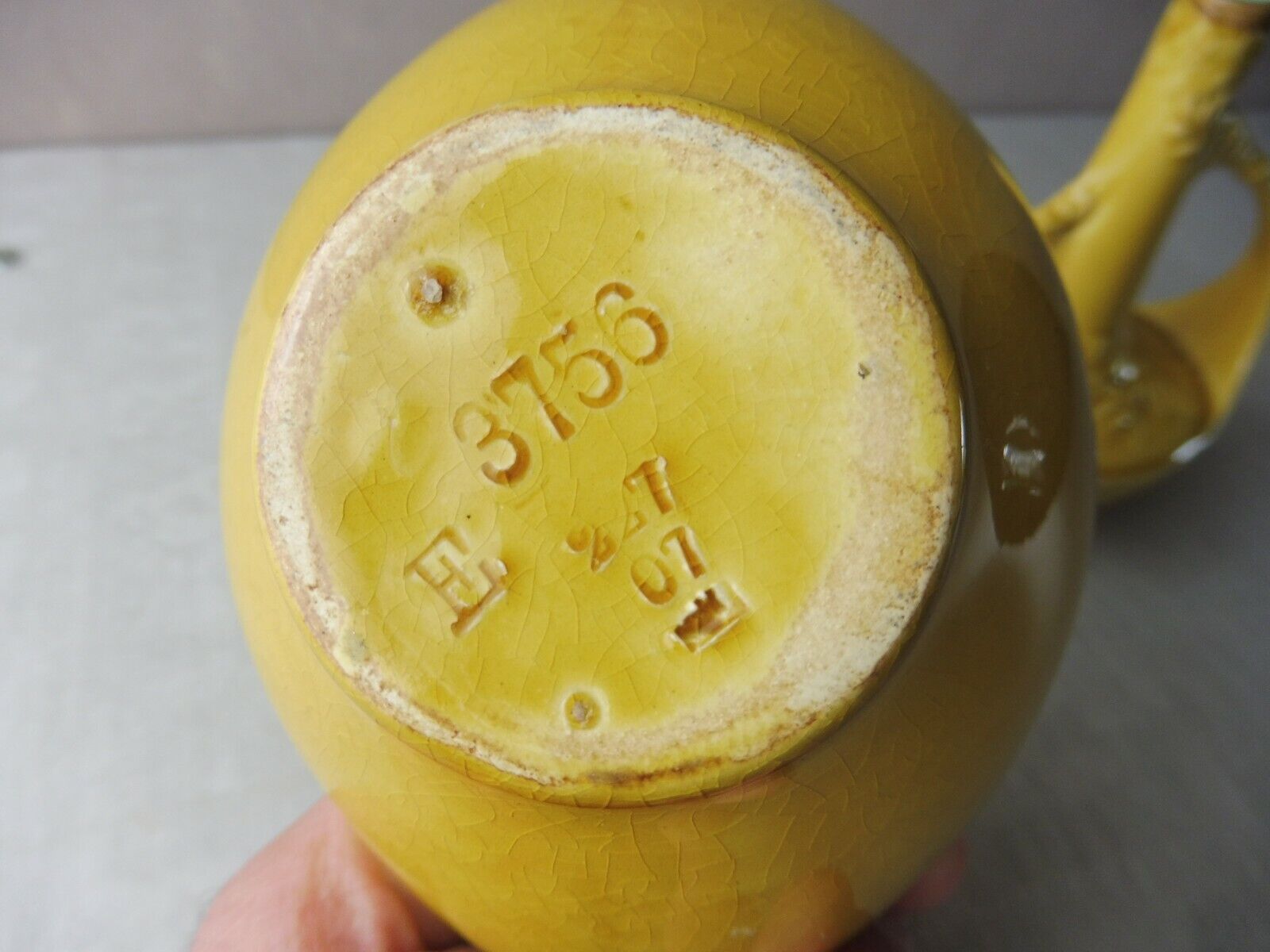 Pair of ancient vases/soliflores, in ceramics from Sarreguemines, 3756