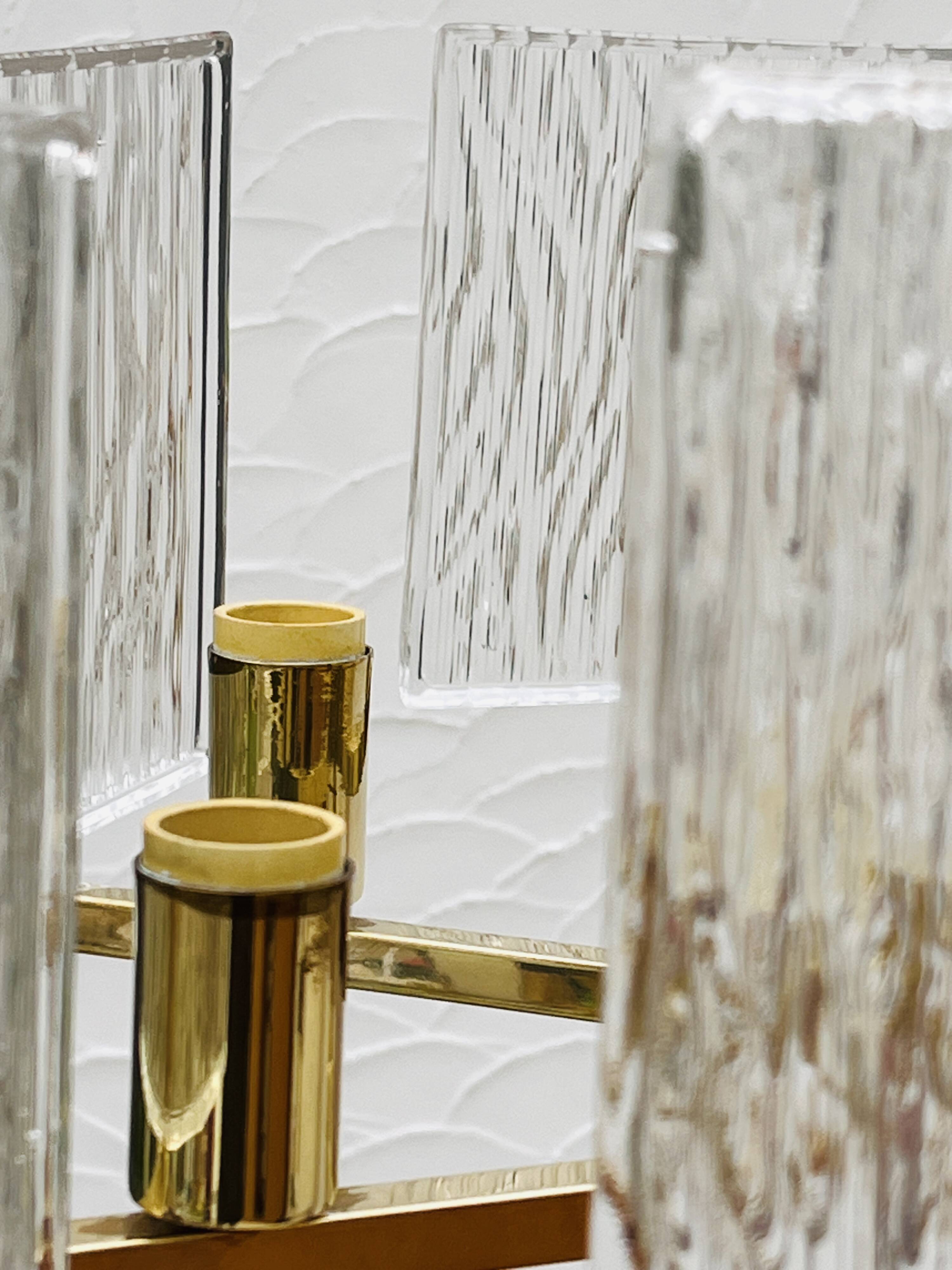 Lustre vintage en laiton Iceberg