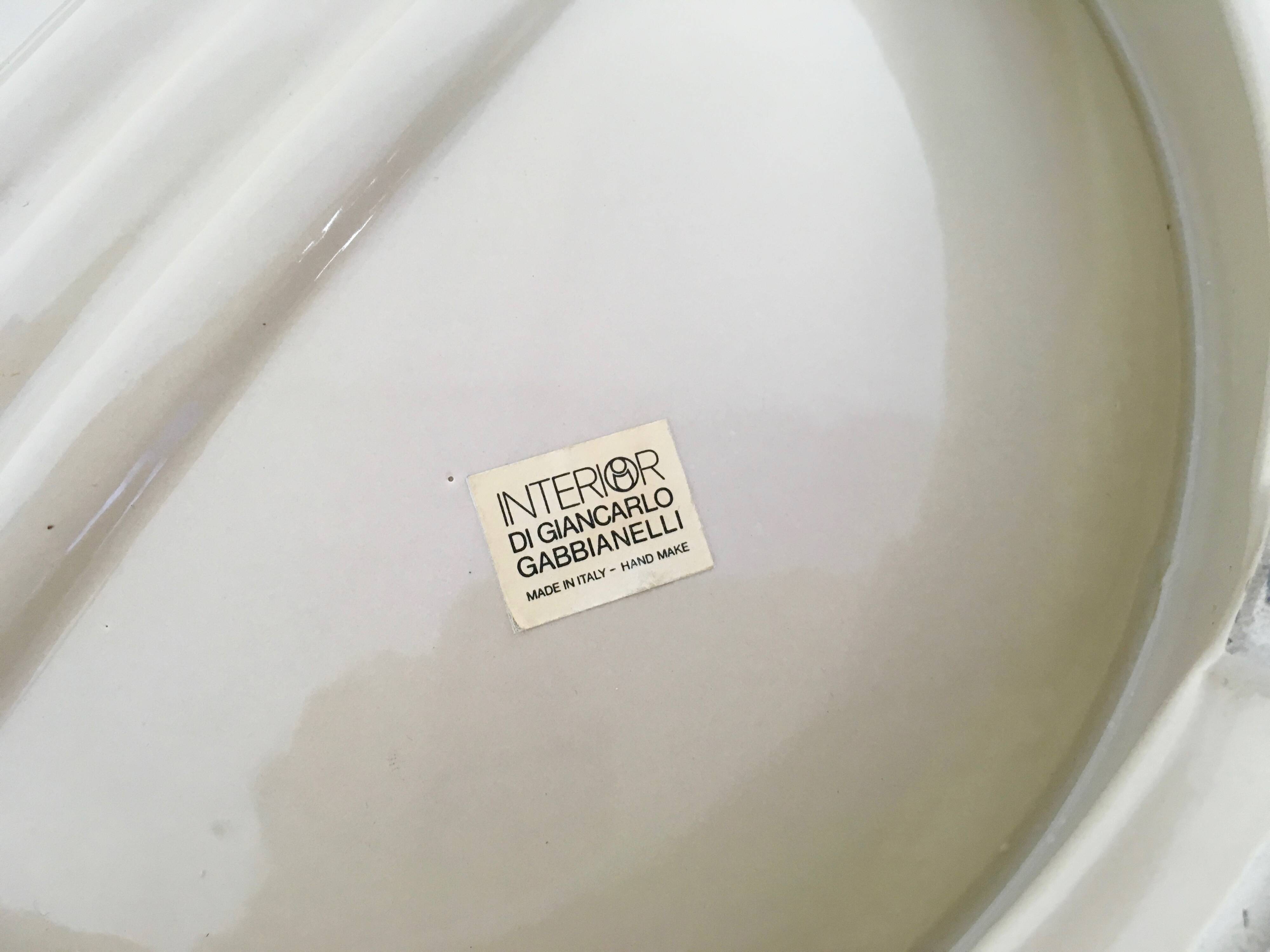 Round Antique Beige Catch All by Giancarlo Gabbianelli, Italy