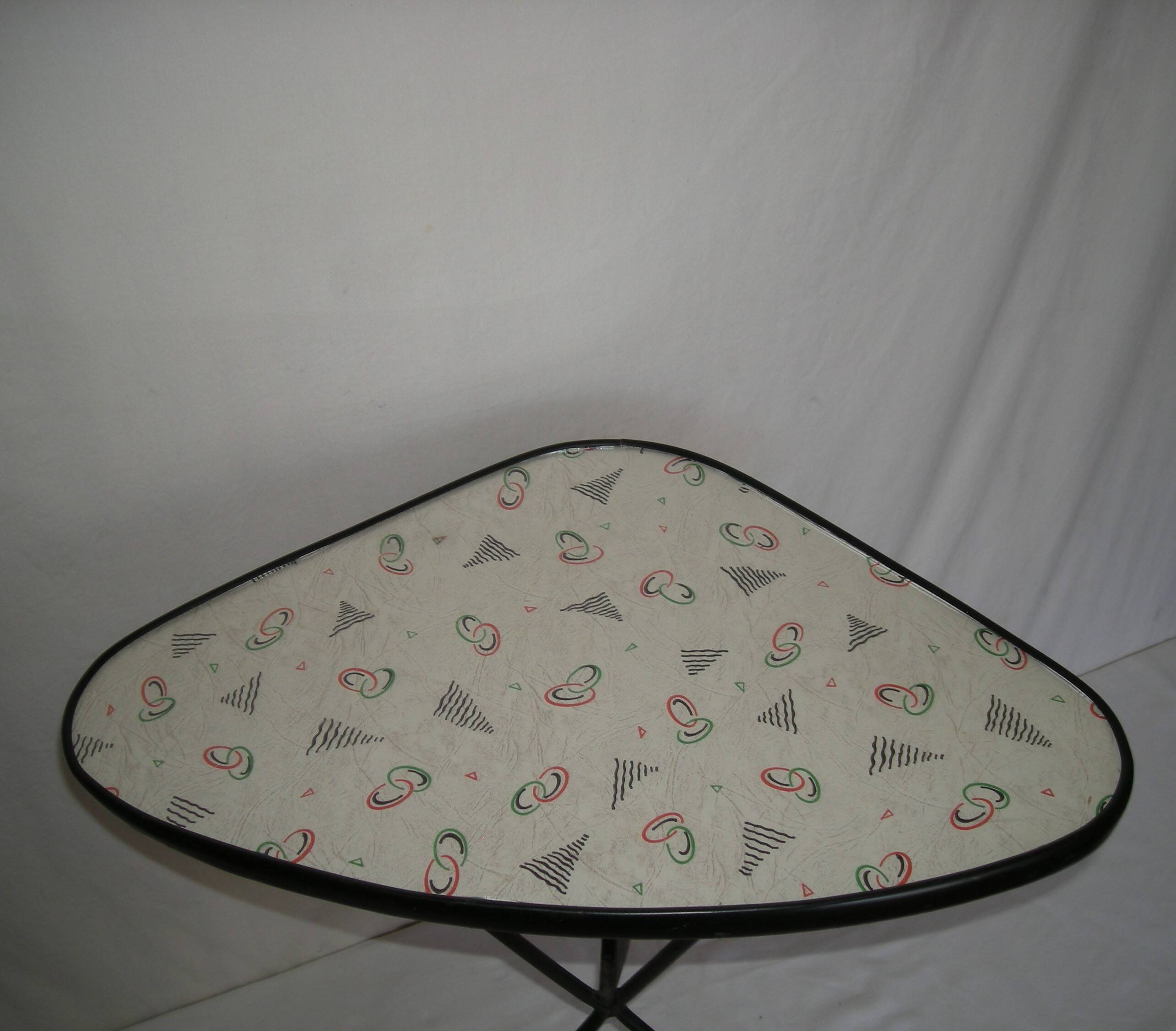 1950s tripod cocktail coffee table