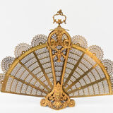 Bronze spark arrestor with fan-shaped openwork brass plates