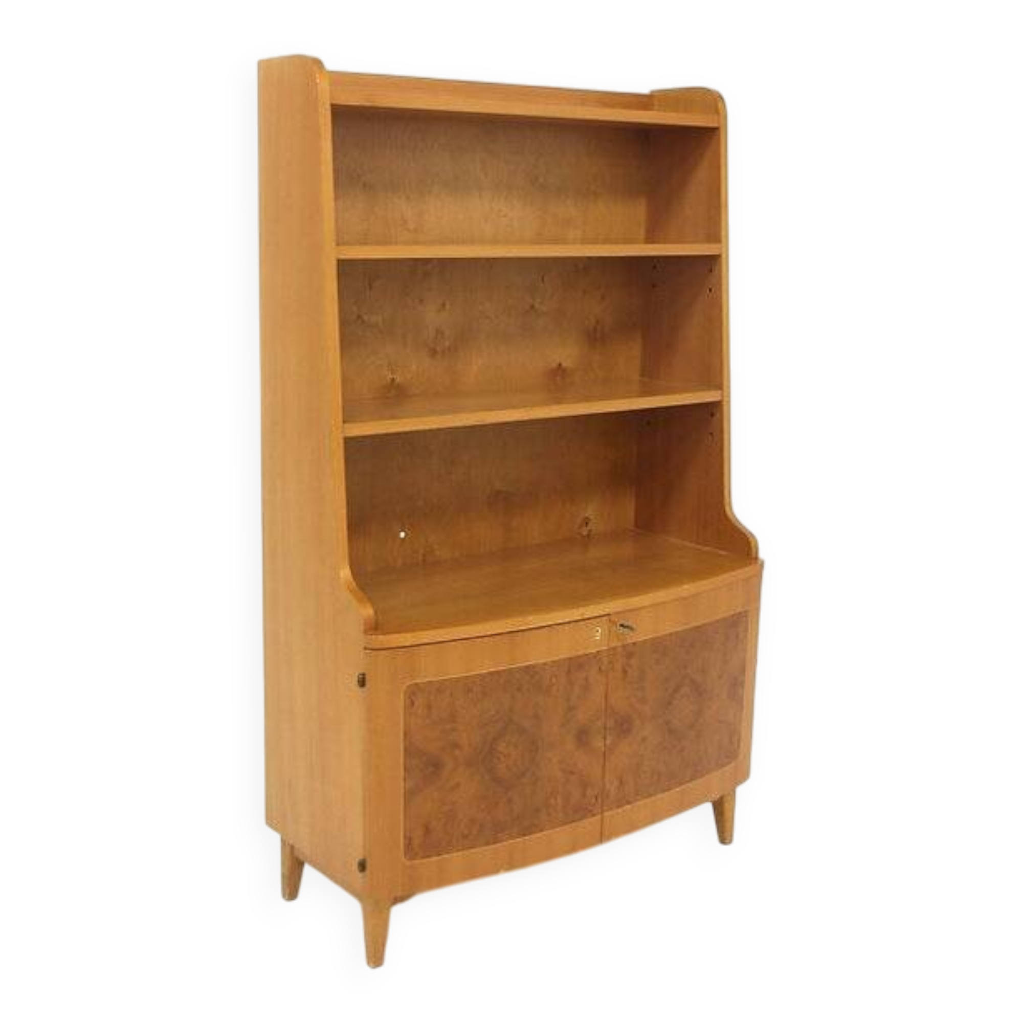 Bibliothèque scandinave en orme, Swedish Modern, Suède, 1940
