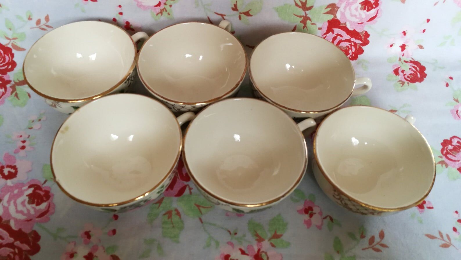 6 cups old Sarreguemines