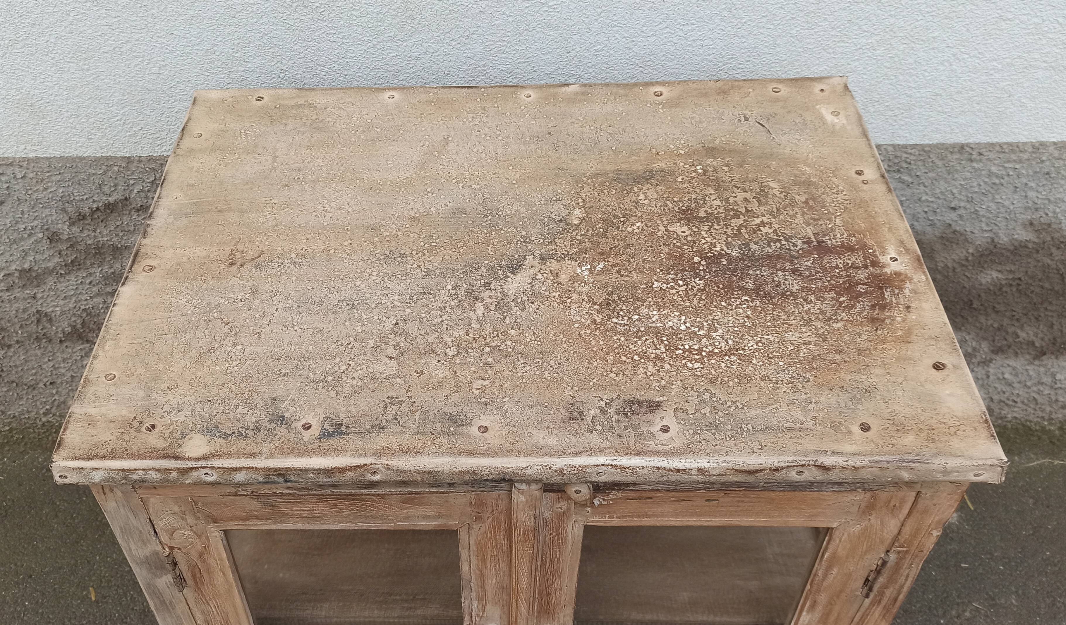 Cream white wooden display case