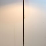 1960 chrome lamppost and red lampshade, double lighting