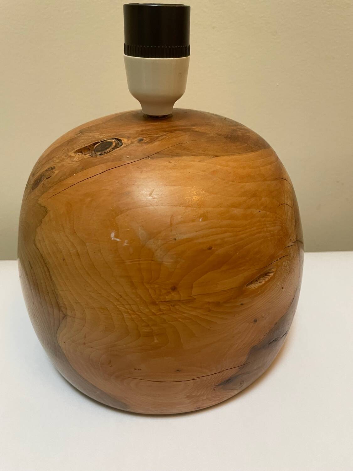 Bruce Mac Donald 1988 Carved Wood Lamp Base