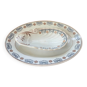 plat et ravier en terre