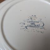 Old Lonchamp ceramic plate, Chardon Terre de fer model
