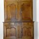 magnificent two-body buffet from the 18th century in walnut – an exceptional antique piece