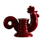1950s ceramic red candlestick