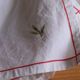 Set of 6 vintage embroidered table napkins with leaves.
