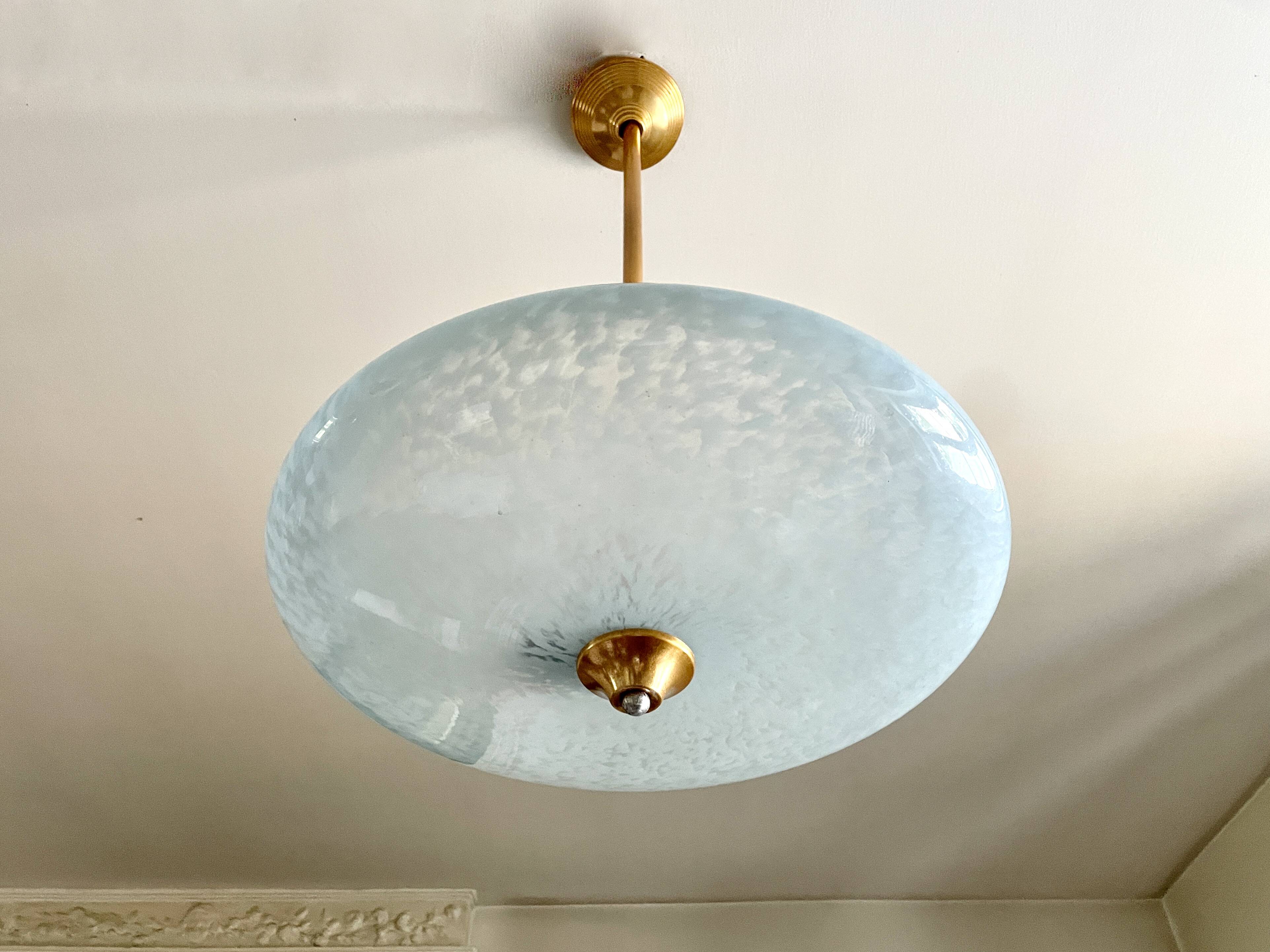 Blue Clichy glass pendant light