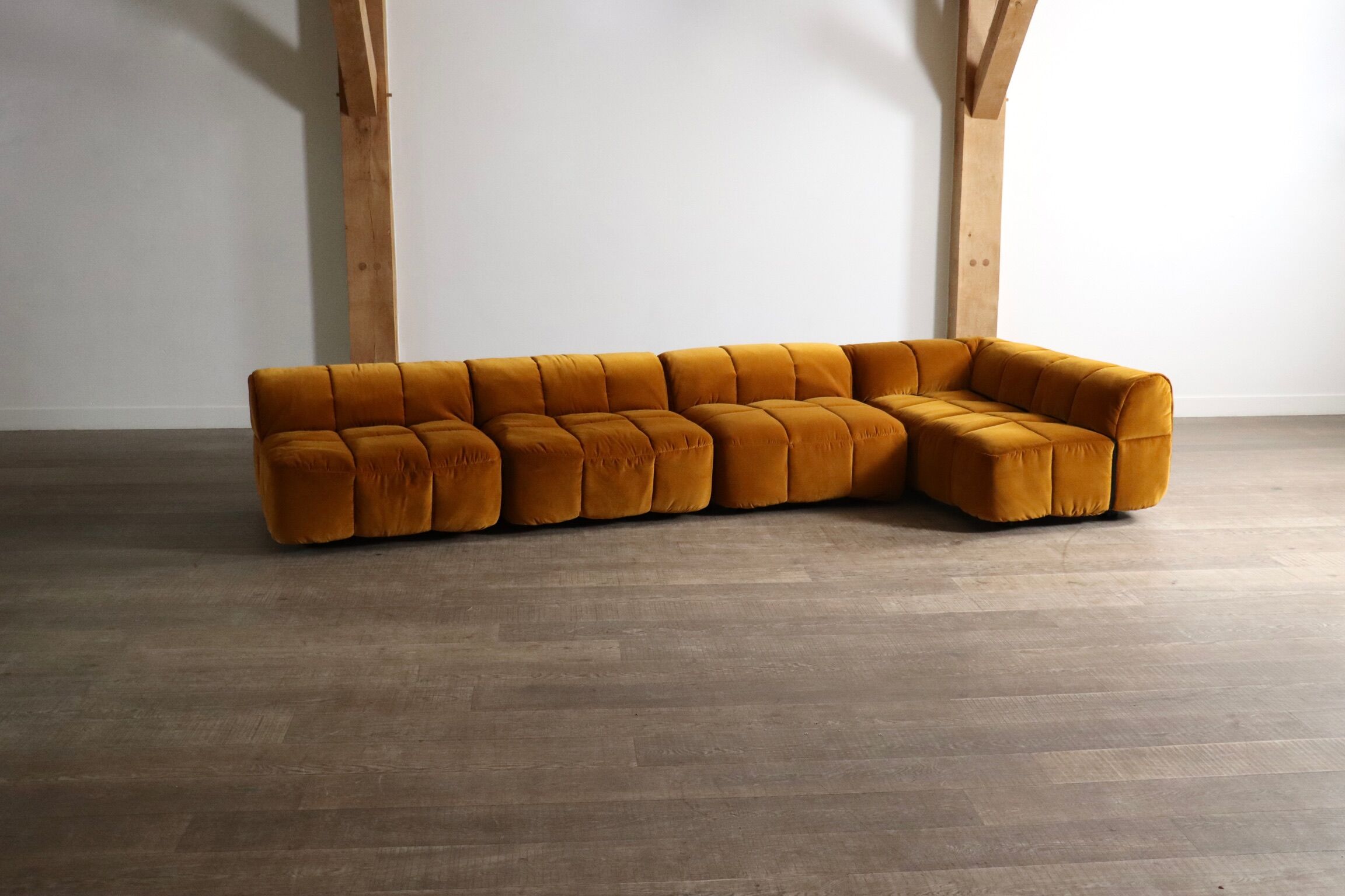 Arflex Strips sofa by Cini Boeri in velvet, Italy 1968