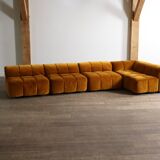 Arflex Strips sofa by Cini Boeri in velvet, Italy 1968