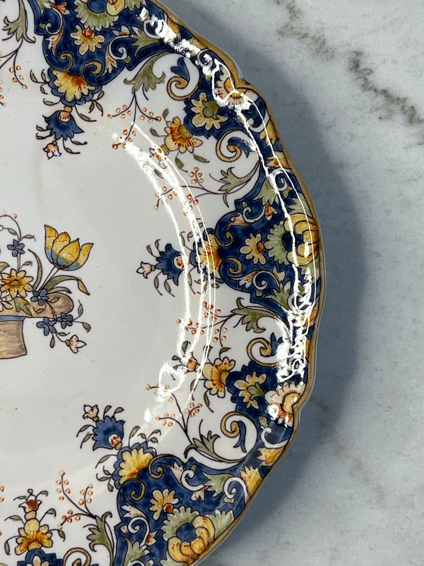 Ironstone plate Rouen 26cm