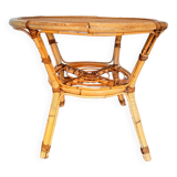 Rattan coffee table / end table, circa 1950