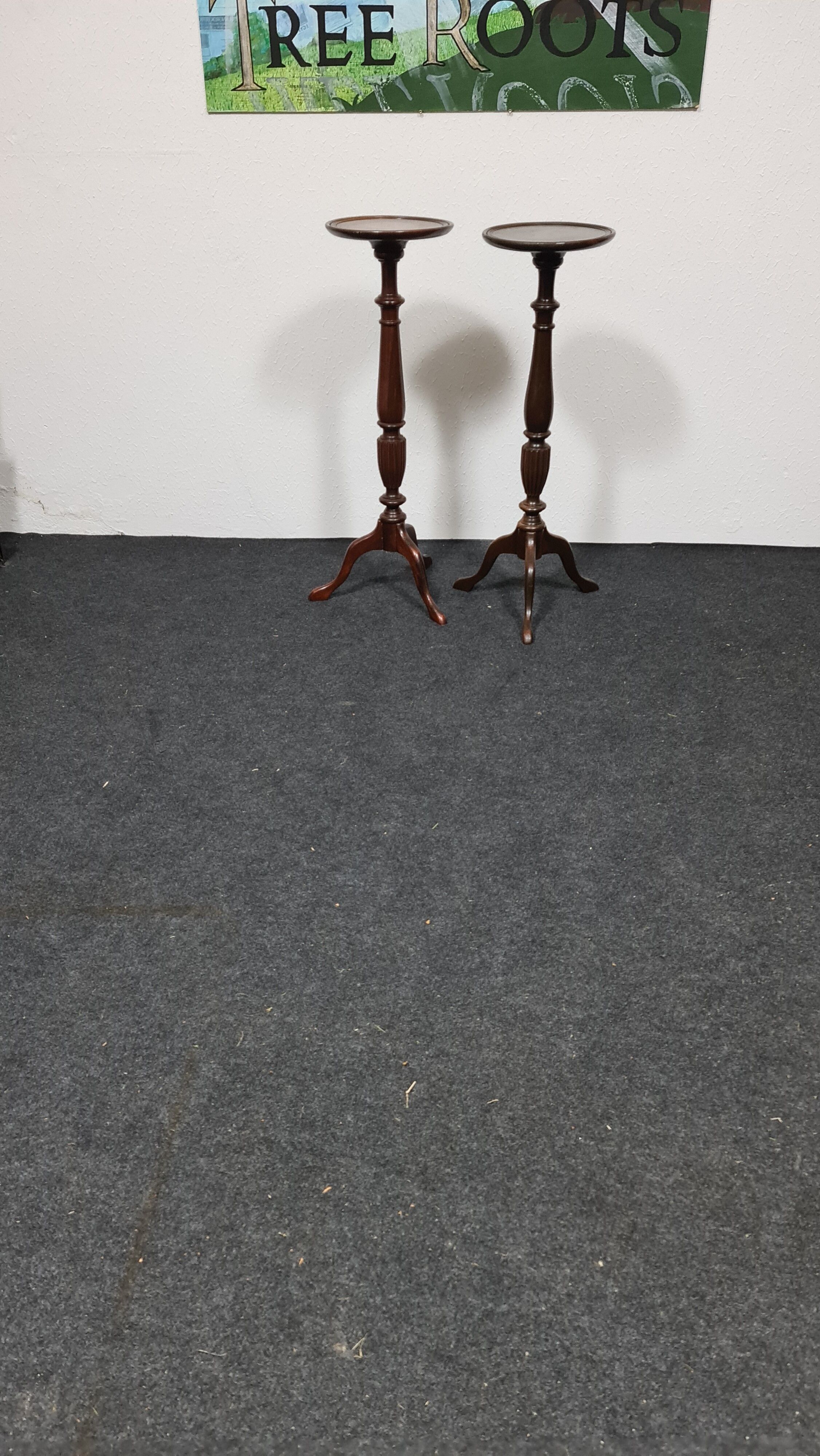 A pair of vintage flower pot stands