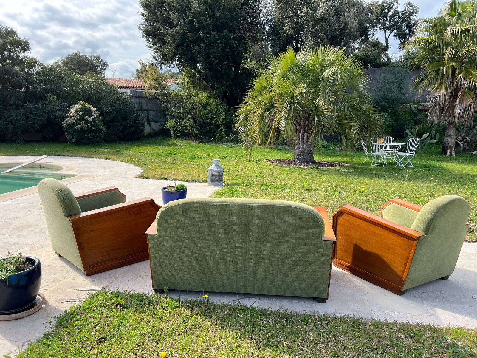 Art Deco sofa and armchairs