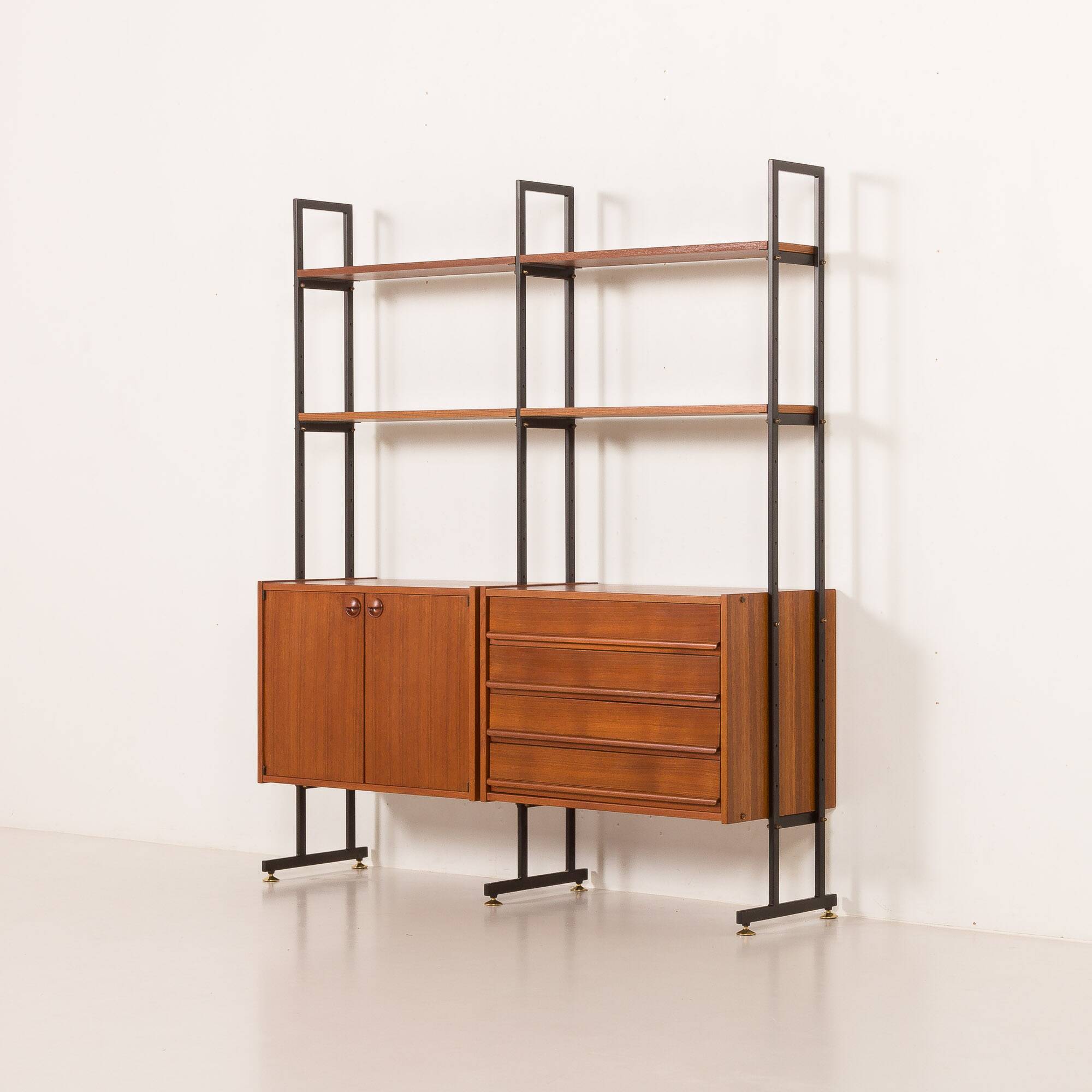 Italian vintage free standing wall unit or room divider by IMB , 1970s