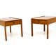 Set de 2 tables de chevet en noyer, Suède, 1960