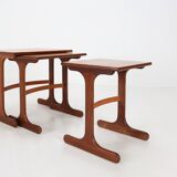 Set of 3 teak wood nesting tables by G-Plan, 1970s, UK ca. 1970