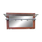 Wall coat rack with mirror