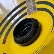 Memphis style yellow pendant light, 1980s