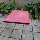 vintage bistro table in red formica