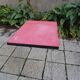 Table de bistrot vintage en formica rouge