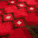 Scandinavian 20th century modern rya rug, 198 x 107 cm