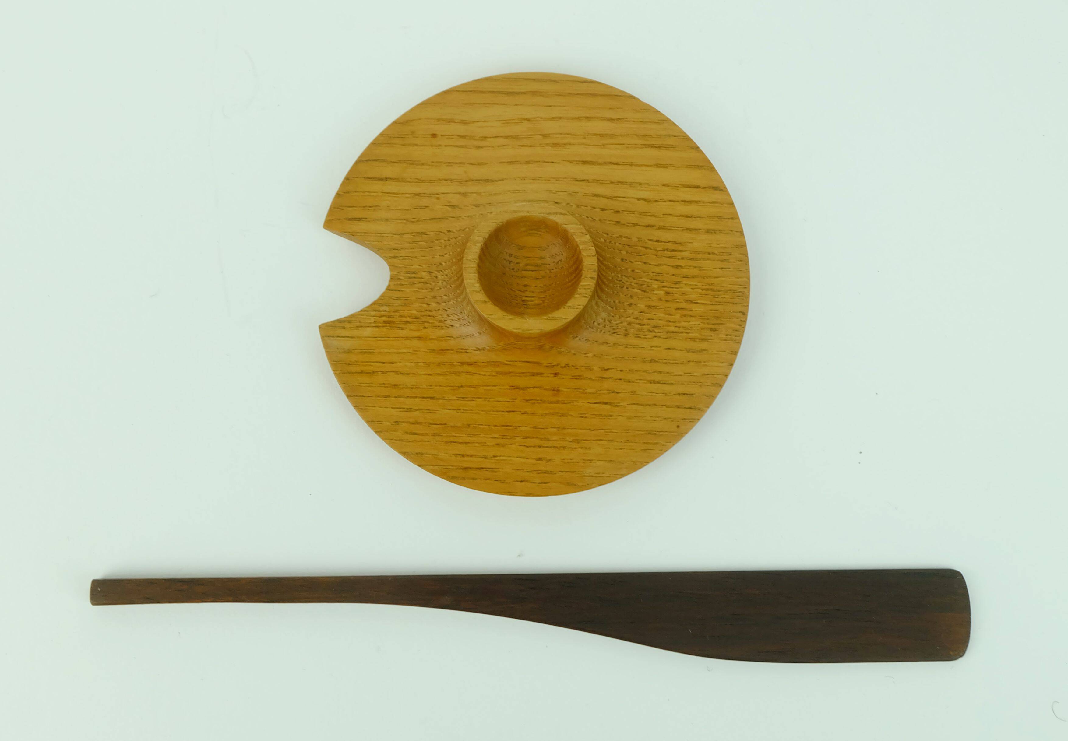 ensemble de service danois moderne très rare en céramique et bois de Laurids Lonborg des années 1960