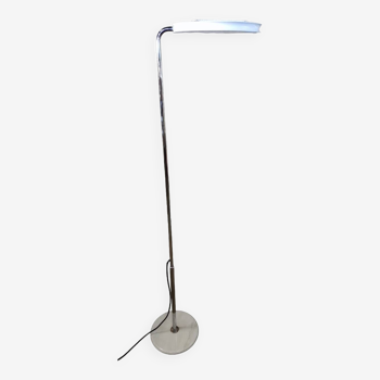 “Mezza Luna” floor lamp on marble base by Bruno Gecchelin, 1970s.