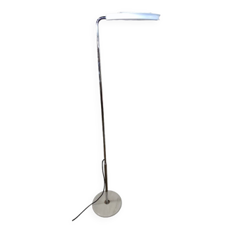 “Mezza Luna” floor lamp on marble base by Bruno Gecchelin, 1970s.