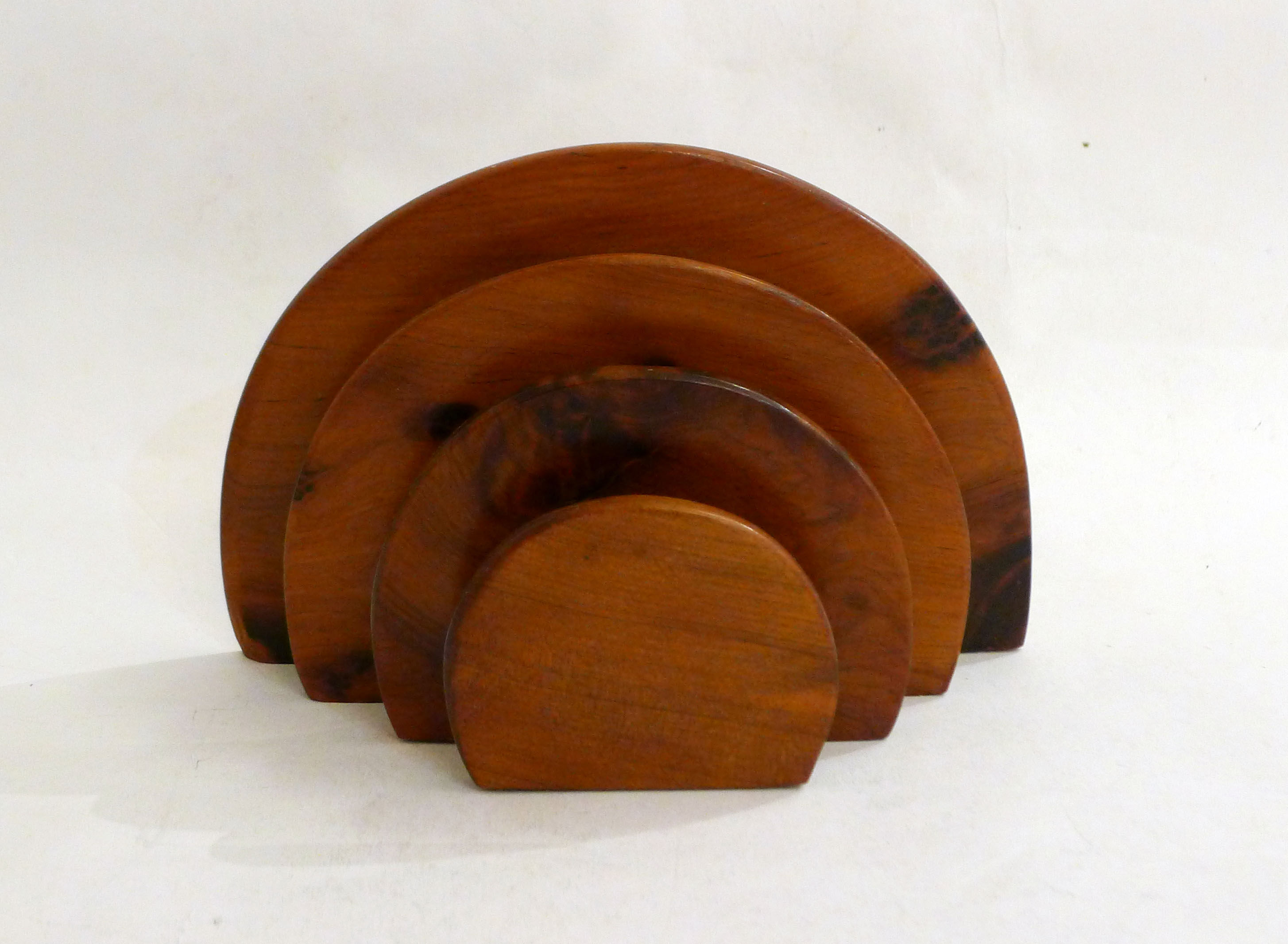 Wooden semicircle letter holder