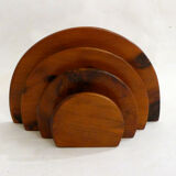 Wooden semicircle letter holder