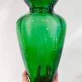 Green glass vase 30 x 17 cm