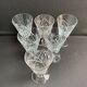 6 crystal wine glasses cut xxth