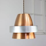 Italian  Aluminum Space Age Pendant Lamp in Copper color, 1970s