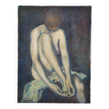 Jean Pesce ( 1926 ) peinture " nu à la jambe repliée " HSP