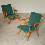 Pair of Thonet Boomerang armchairs by Antonin Suman for TON 1960