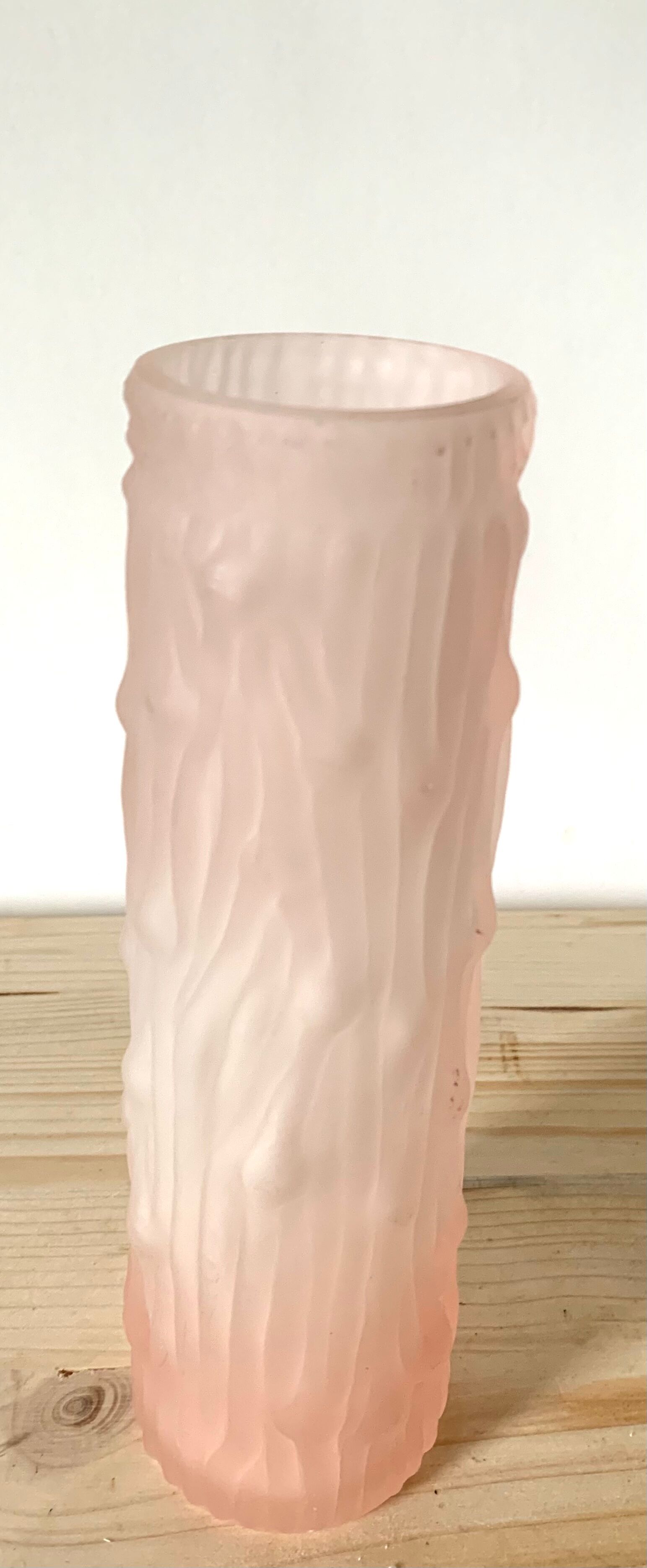 Pink glass vase