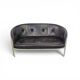 Bz49 sofa by Hans Ell for 't Spectrum / 1970 / dark brown leather