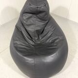 Zanotta Sacco large model leather beanbag lounge chair 1980’s