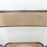 2 chairs folding plexiglass smoked