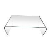 Table basse design en verre courbé