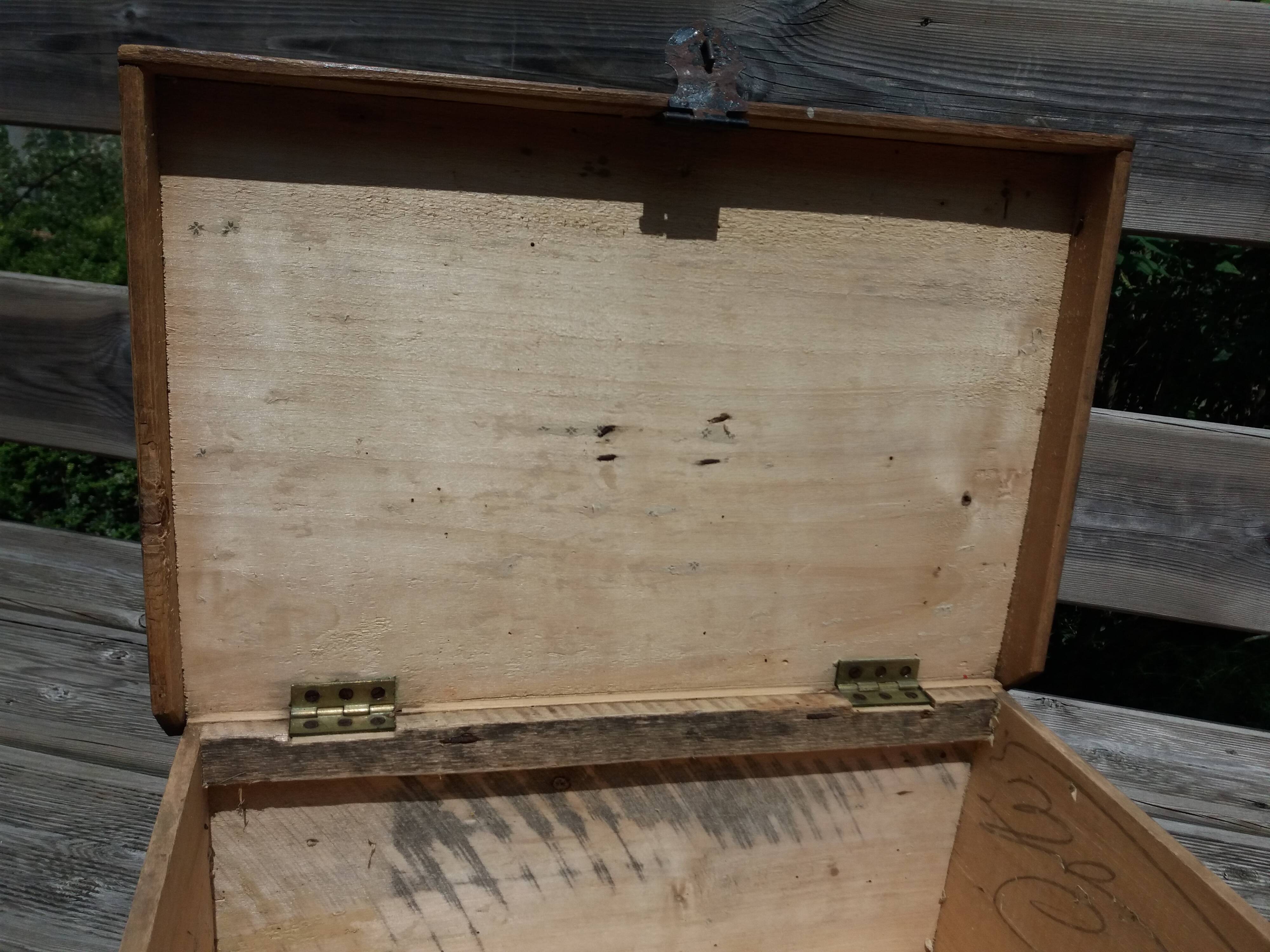 Old wooden box chest