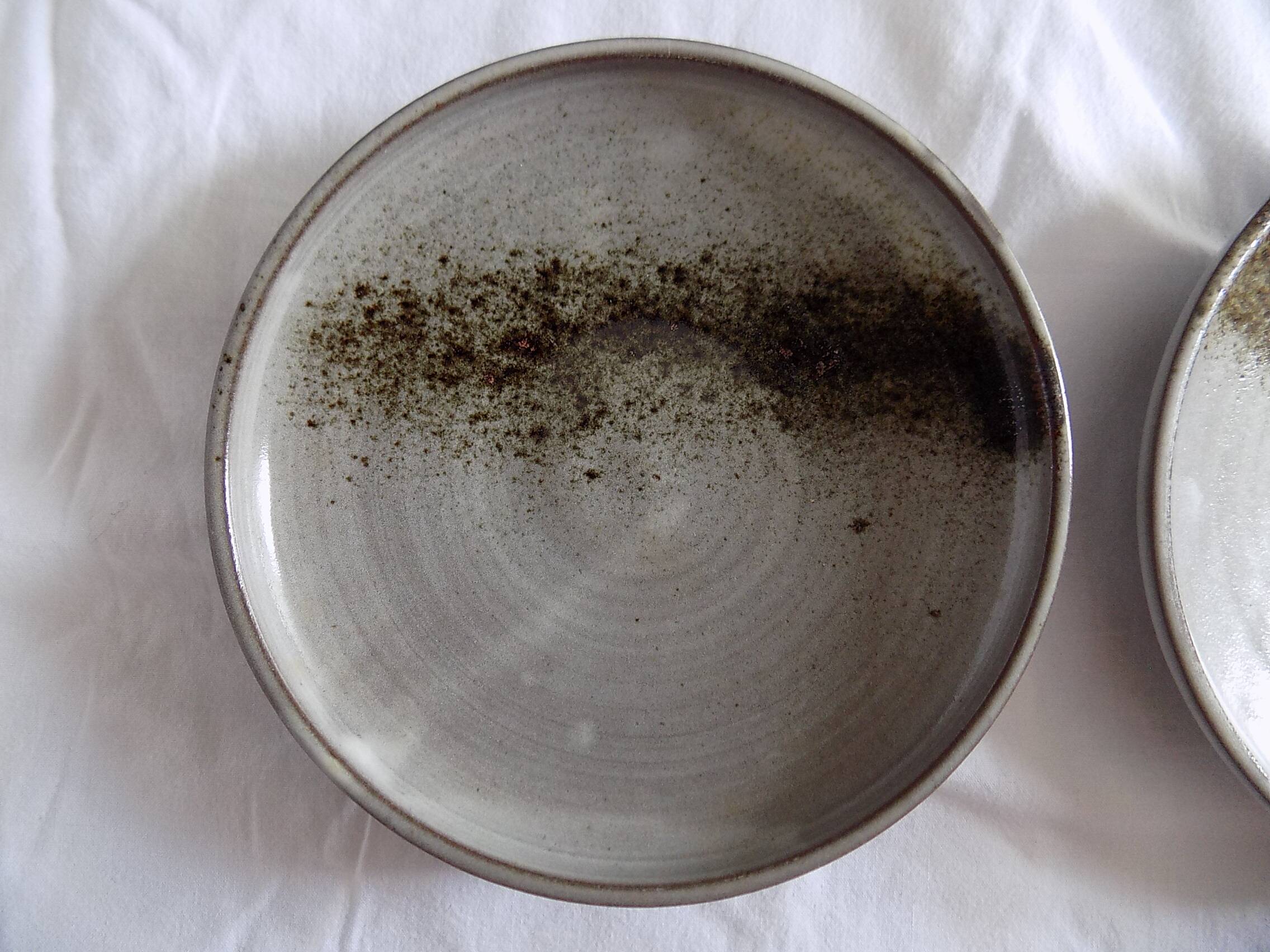 3 assiettes à dessert - atelier Chantal et Thierry Robert