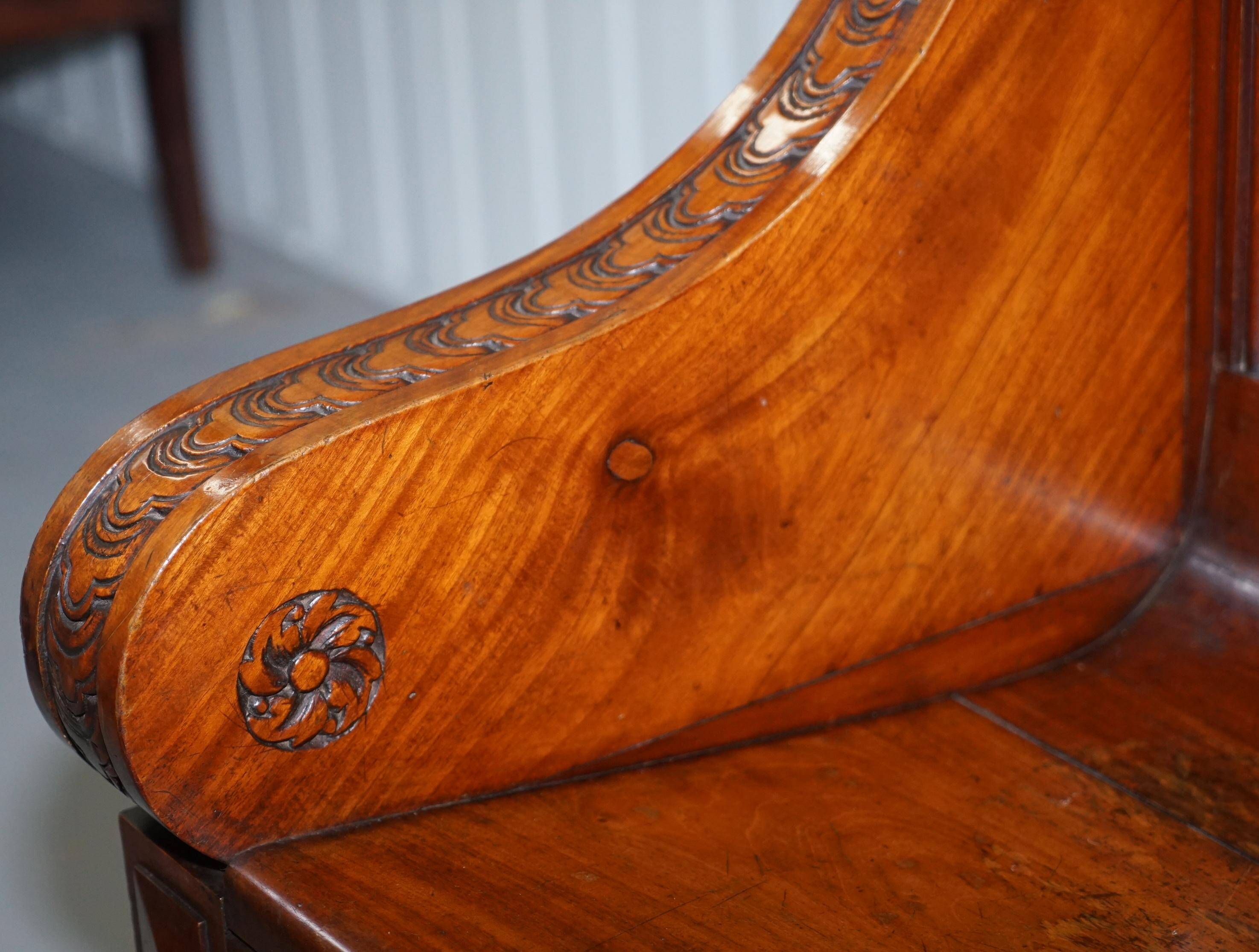 Victorian Double-Faced Carved Walnut Gallery Bench