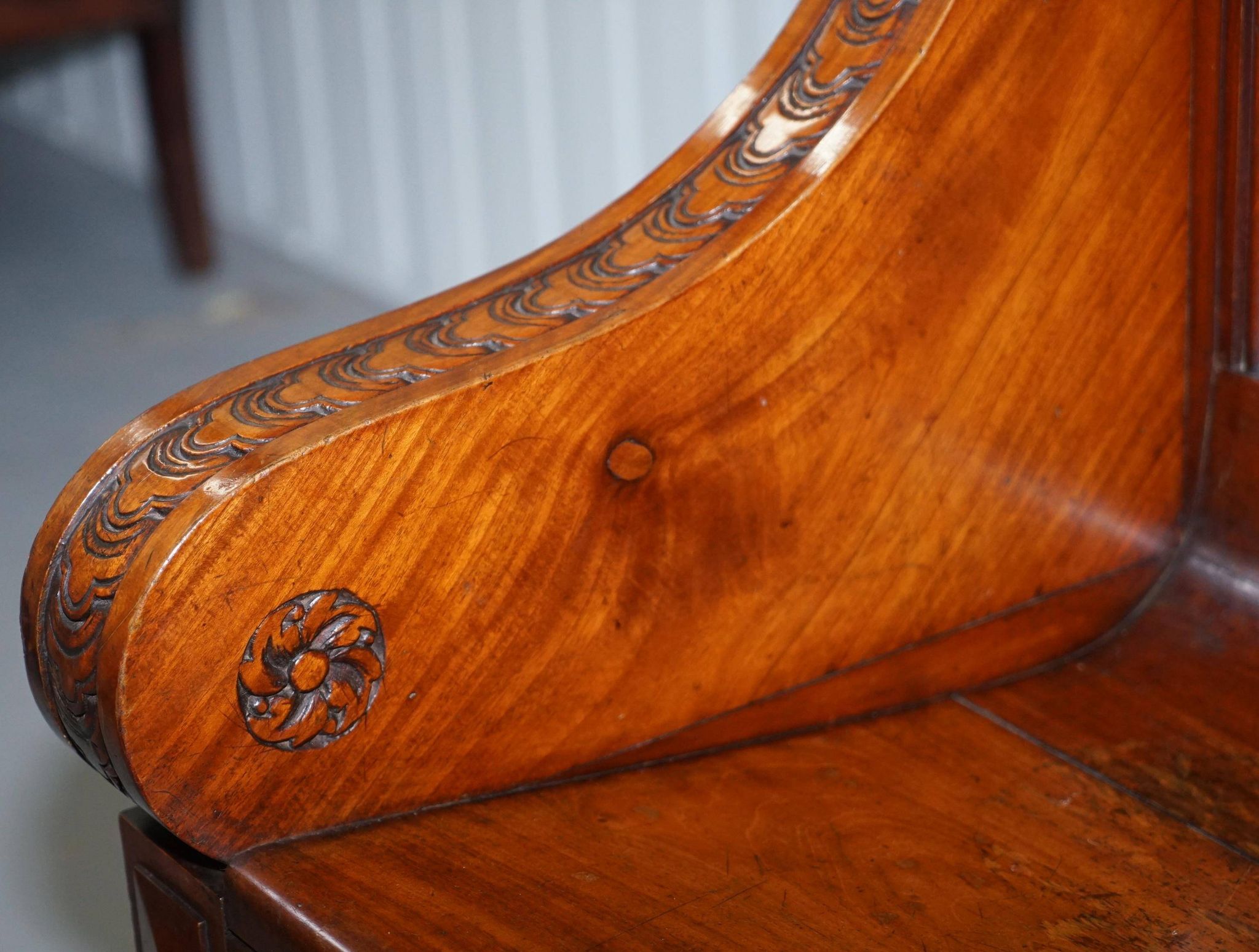 Victorian Double-Faced Carved Walnut Gallery Bench