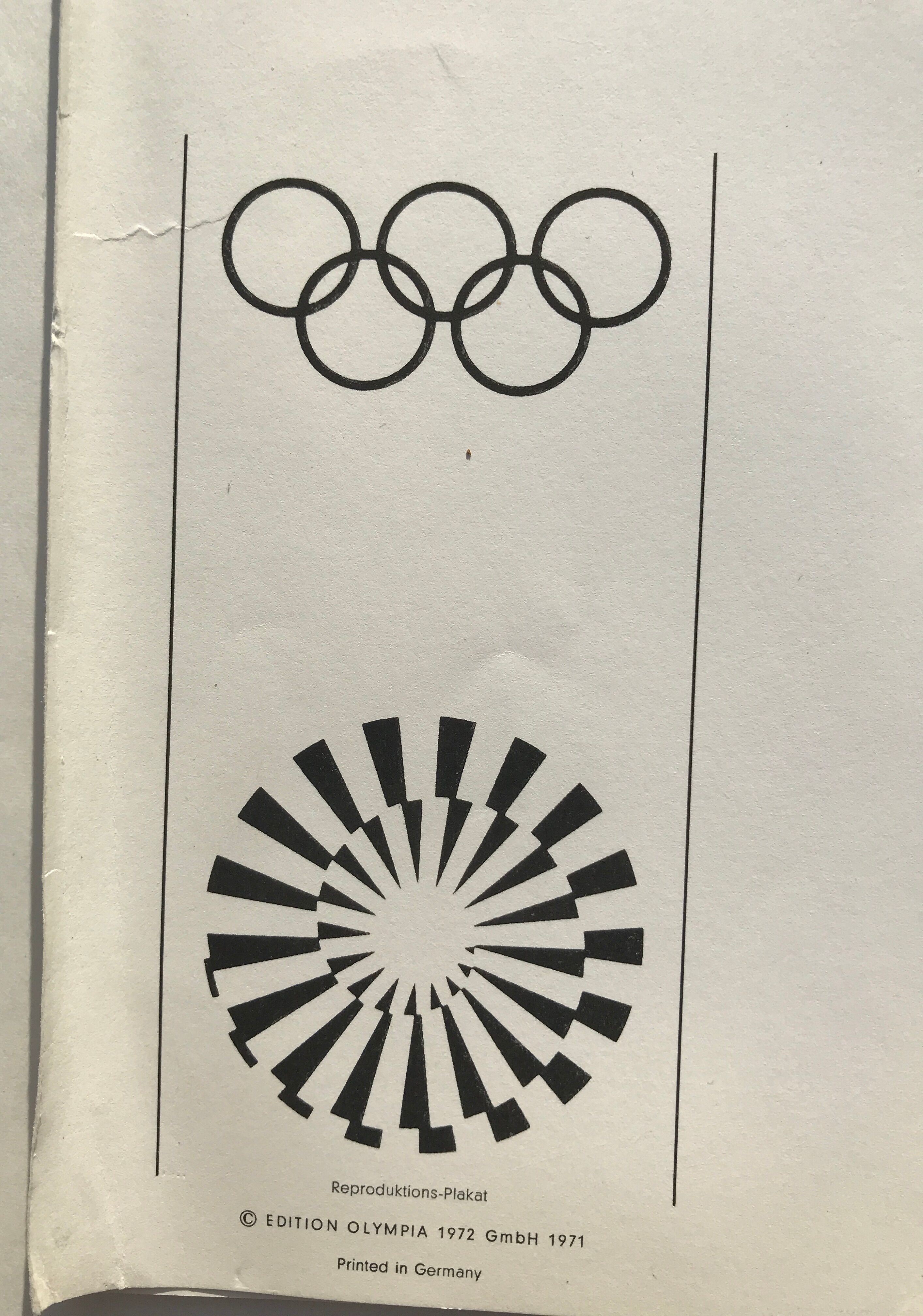 Affiche originale d'arcangelo allan (1930-1998) olympische spiele münchen, 1972